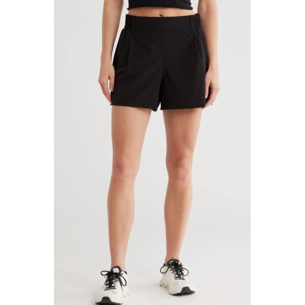 90 DEGREE BY REFLEX Shorts Small Black Pull-On Women's Back Elastic NWT